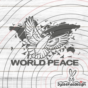 World Peace Plotterdatei SVG DXF
