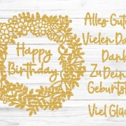 Kranz mit Text Plotterdatei SVG DXF