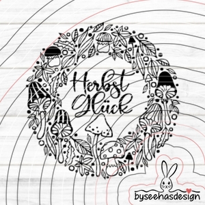 Herbst Glück Plotterdatei SVG DXF FCM