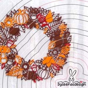 Herbst Kranz Plotterdatei SVG DXF FCM