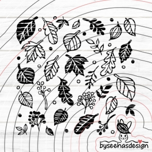 Herbst Laub Plotterdatei SVG DXF FCM