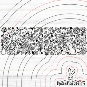 Herbstdeko Bordüre Plotterdatei SVG DXF FCM