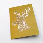 Karte Hirsch B6 Plotterdatei SVG DXF