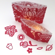 Zwei Herbstlichter Plotterdatei SVG DXF FCM