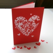 Karte Enjoy mit Kuvert Plotterdatei SVG DXF