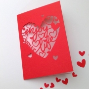 Karte Enjoy mit Kuvert Plotterdatei SVG DXF