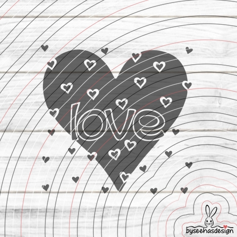 Herz Love Plotterdatei SVG DXF