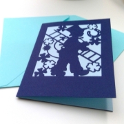 Karte Kaminfeger mit Kuvert Plotterdatei SVG DXF