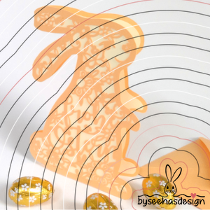 Karte Osterhase mit Kuvert Plotterdatei SVG DXF