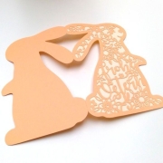 Karte Osterhase mit Kuvert Plotterdatei SVG DXF