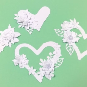 Blumen und Herz Plotterdatei SVG DXF 