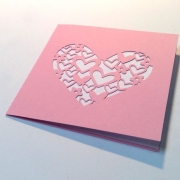 Karte Herz mit Herzen Plotterdatei SVG DXF