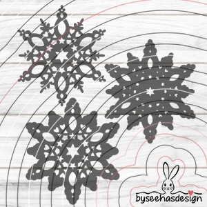 Deko Stern 2 Lagen 3-5 Plotterdatei SVG DXF