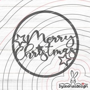 Merry Christmas Kreis Plotterdatei SVG DXF