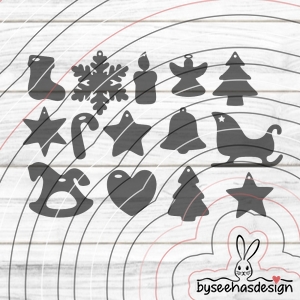 Weihnachtsformen Plotterdatei SVG DXF