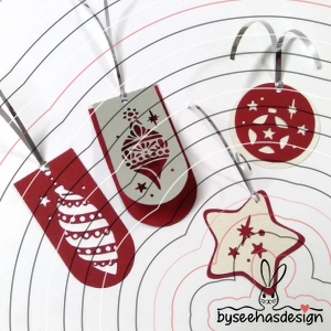 Weihnachtsgeschenk-Anhänger Plotterdatei SVG DXF