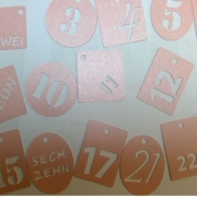 Adventszahlen 1-24 Plotterdatei SVG DXF FCM