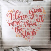 I love You more than stars Plotterdatei SVG DXF