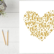 I love You more than stars Plotterdatei SVG DXF