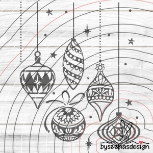 Christmas-baubles Plotterdatei SVG DXF