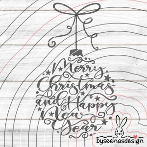 Merry Christmas Plotterdatei SVG DXF 