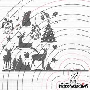 Wald Weihnachten Plotterdatei SVG DXF