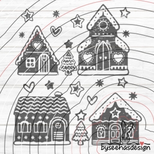 Weihnachtsdorf 2 Plotterdatei SVG DXF