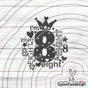 I'm eight Plotterdatei SVG DXF