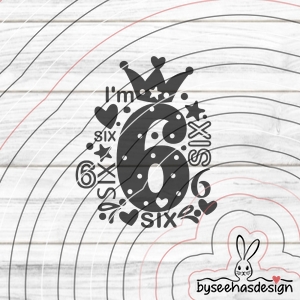 I'm six Plotterdatei SVG DXF