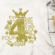 I'm four Plotterdatei SVG DXF 