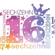 Zahl Sechzehn Plotterdatei SVG DXF