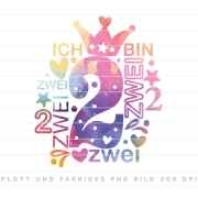 Zahl 2 Plotterdatei SVG DXF