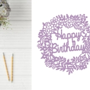 Happy Birthday Kranz Plotterdatei SVG DXF