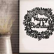 Happy Birthday Kranz Plotterdatei SVG DXF