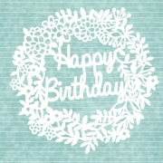 Happy Birthday Kranz Plotterdatei SVG DXF