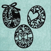 Ostereier Deko Plotterdatei SVG DXF