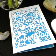 Karte Geburtstag Plotterdatei SVG DXF