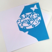 Karte Good by Plotterdatei SVG DXF