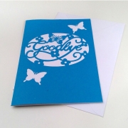 Karte Good by Plotterdatei SVG DXF