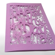 Happy Birthday Karte Plotterdatei SVG DXF