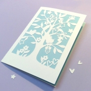 Karte Baby Baum Plotterdatei SVG DXF