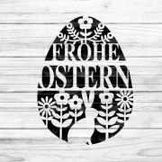 Karte Frohe Ostern Plotterdatei SVG DXF