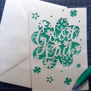 Karte Good Luck Plotterdatei SVG DXF