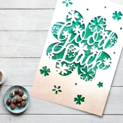 Karte Good Luck Plotterdatei SVG DXF