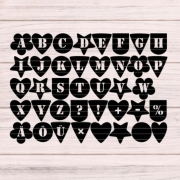 Wimpel abc Plotterdatei SVG DXF FCM